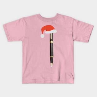 Pen wearing Santa cap! | Merry Christmas | Santa Claus Kids T-Shirt